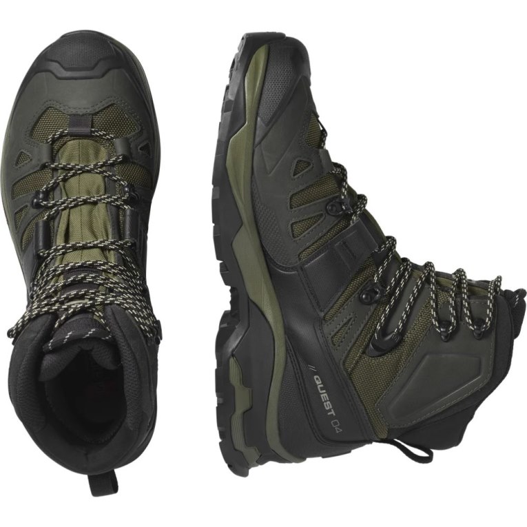 Botas Caminhada Salomon Quest 4 GTX Masculino Verde Oliva | PT C62834